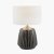 Pacific Lifestyle Artemis Black Textured Ceramic and Brushed Silver Table Lamp