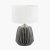 Pacific Lifestyle Artemis Black Textured Ceramic and Brushed Silver Table Lamp