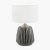 Pacific Lifestyle Artemis Black Textured Ceramic and Brushed Silver Table Lamp