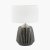 Pacific Lifestyle Artemis Black Textured Ceramic and Brushed Silver Table Lamp