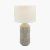 Pacific Lifestyle Meribel Geo Textured Tall Ceramic Table Lamp - Grey