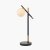 Pacific Lifestyle Wanda White Orb and Black Metal Table Lamp