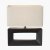 Pacific Lifestyle Block Ceramic Rectangular Table Lamp - Black