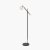 Pacific Lifestyle Wanda White Orb and Black Metal Floor Lamp