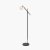 Pacific Lifestyle Wanda White Orb and Black Metal Floor Lamp
