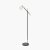 Pacific Lifestyle Wanda White Orb and Black Metal Floor Lamp
