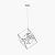 Pacific Lifestyle Alessio Metal Cube Pendant - Shiny Nickel