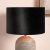 Pacific Lifestyle Bow Velvet Cylinder Lampshade 40cm - Black