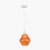 Pacific Lifestyle Lisbon Optic Diamond Glass Pendant - Orange