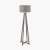 Pacific Lifestyle Whitby Wood Tapered 4 Post Floor Lamp Base - Grey Wash