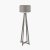 Pacific Lifestyle Whitby Wood Tapered 4 Post Floor Lamp Base - Grey Wash