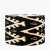 Pacific Lifestyle Lars Ikat Patterned Cylinder Lampshade 35cm - Black