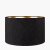 Pacific Lifestyle Stellan Slubbed Faux Silk Gold Lined Cylinder Lampshade 40cm - Black