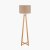 Pacific Lifestyle Whitby Natural Wood Tapered 4 Post Floor Lamp