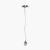 Pacific Lifestyle Chrome Contemporary E27 Ceiling Fitting