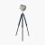 Pacific Lifestyle Beckett Black and Silver Tripod Marine Floor Lamp