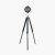 Pacific Lifestyle Beckett Black and Silver Tripod Marine Floor Lamp