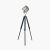 Pacific Lifestyle Beckett Black and Silver Tripod Marine Floor Lamp