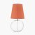 Pacific Lifestyle Hallie Clear Glass Table Lamp with Terracotta Shade
