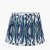 Pacific Lifestyle Izara Ikat Patterned Mushroom Pleat Tapered Lampshade 30cm - Ocean Blue