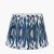 Pacific Lifestyle Izara Ikat Patterned Mushroom Pleat Tapered Lampshade 30cm - Ocean Blue