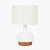 Pacific Lifestyle Elio White and Wood Effect Textured Ceramic Table Lamp