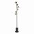 Dar Spiral 6 Light Floor Lamp Matt Black with Smoked Glass