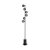 Dar Spiral 6 Light Floor Lamp Matt Black with Black Confetti Glass