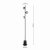 Dar Spiral 3 Light Floor Lamp Matt Black with Smoked Glass