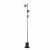 Dar Spiral 3 Light Floor Lamp Matt Black with Smoked Glass