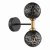 Dar Takara 2 Light Wall Light Matt Black & Bronze with Black Confetti Glass