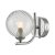 Dar Cradle Wall Light Polished Chrome with Twisted Closed Glass