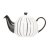 Siip Vertical Stripe 2 Cup Teapot Grey