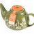 Siip Wax Resist Floral 2 Cup Teapot Green