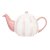 Siip Wide Vertical Stripe 6 Cup Teapot Pink