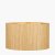 Pacific Lifestyle Stellan Slubbed Faux Silk Gold Lined Cylinder Lampshade 35cm - Gold