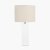 Pacific Lifestyle Block Ceramic Tall Table Lamp - White