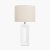 Pacific Lifestyle Block Ceramic Tall Table Lamp - White