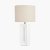 Pacific Lifestyle Block Ceramic Tall Table Lamp - White