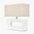 Pacific Lifestyle Block Ceramic Rectangular Table Lamp - White