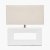 Pacific Lifestyle Block Ceramic Rectangular Table Lamp - White