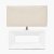 Pacific Lifestyle Block Ceramic Rectangular Table Lamp - White