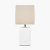 Pacific Lifestyle Block Ceramic Rectangular Table Lamp - White