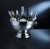 BarCraft Hammered Stainless Steel Champagne Bowl