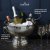 BarCraft Hammered Stainless Steel Champagne Bowl