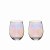 BarCraft Set of 2 Iridescent Glass Tumblers