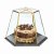 Artes Glass Serving Cloche with Slate Base