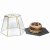 Artes Glass Serving Cloche with Slate Base