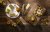 Artes 3 Piece Set of Brass Finished Cheese Knives