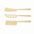 Artes 3 Piece Set of Brass Finished Cheese Knives